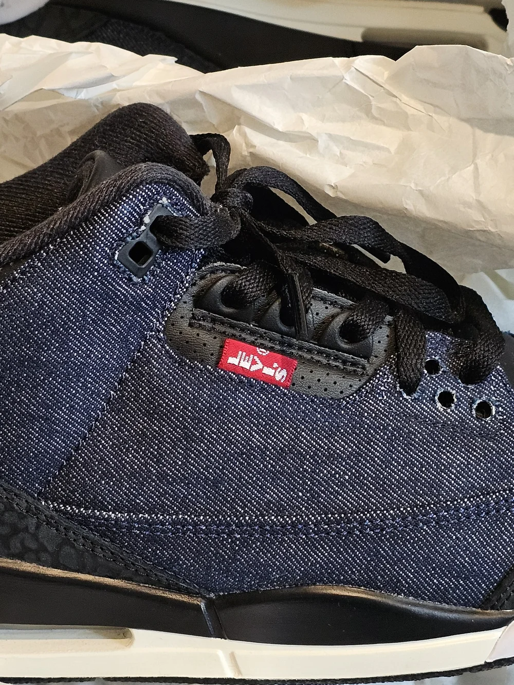 Air Jordan x Levi's Jordan 3 Retro Raw Indigo Denim Men’s sz 8  Women's sz 9.5